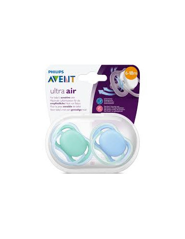 Chupete AVENT Philips 6-18 meses Ultra Air x 2 unidades