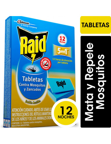Raid Tabletas 12 Unidades