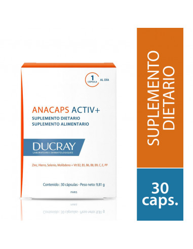 Ducray Anacaps Activ+ X 30 Capsulas