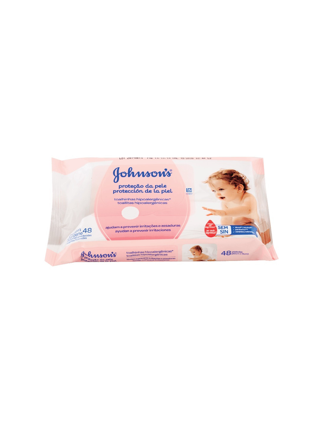 Johnson's Baby Toallitas limpiadoras desinfectantes para bebés de mano y  cara para viajes y sobre la marcha, no más lágrimas, sin parabenos ni