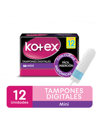 Kotex Tampones Mini por 12