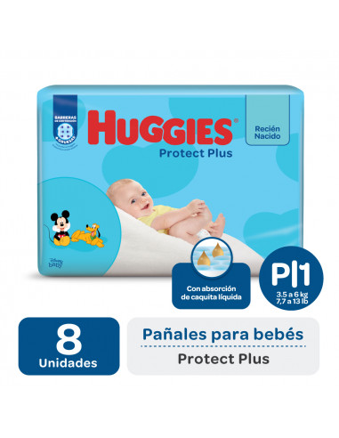 Huggies Protect Plus P Pañales x 8