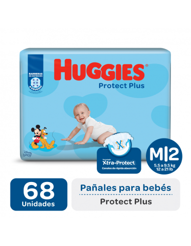 Huggies Protect Plus M por 68 Pañales