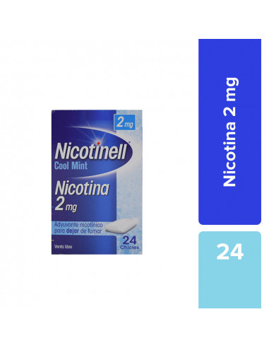 NICOTINELL GUMS 2 mg cool mint x 24