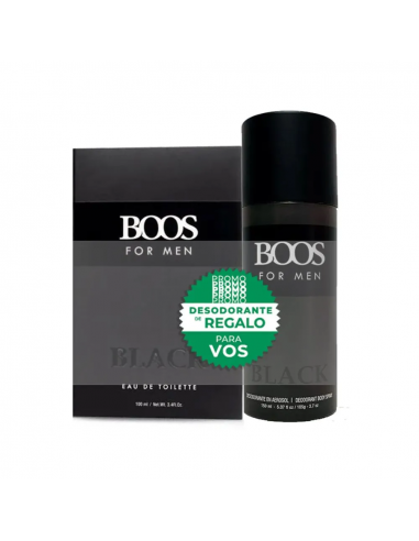 BOOS MEN BLACK EDT x 100 Ml PACK +...