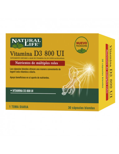 NATURAL LIFE VITAMINA D3-800 UI x 30...