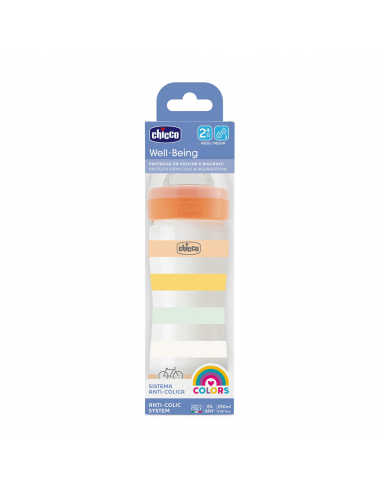 Chicco Mamadera Wellbeing Naranja 2m+...