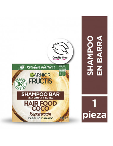 Shampoo Solido Fructis Hair Food Coco...