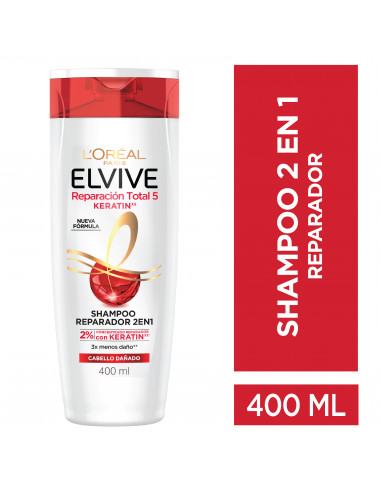 Shampoo 2 en 1 Elvive RT5 Keratin 400ml