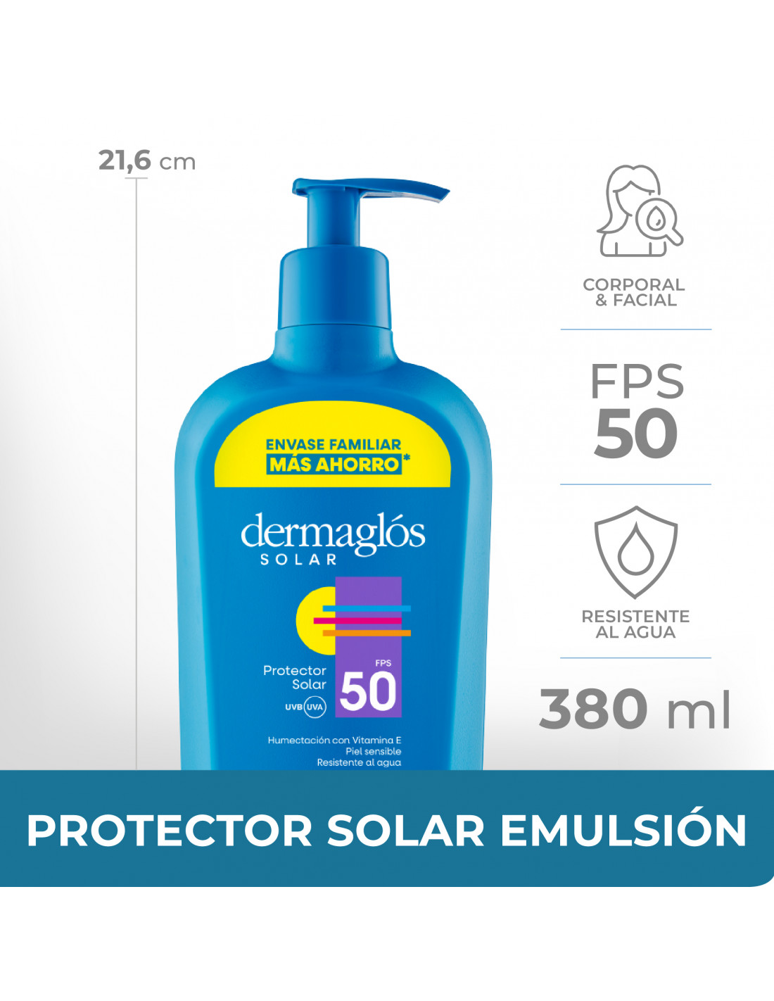 Dermaglos Protector Solar FPS50 x 380... Dermaglos Protector Solar FPS50 x 380...