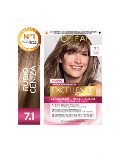 Kit Tintura Excellence Creme Tono 7.1...