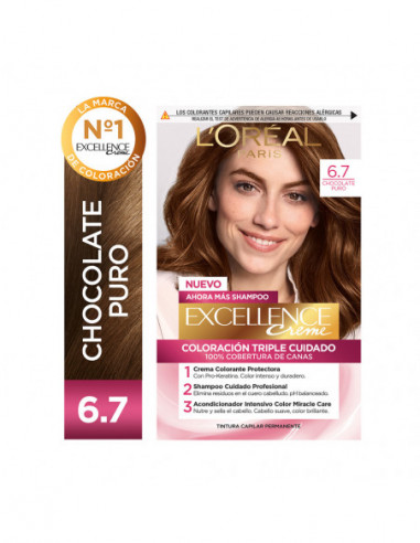 Kit Tintura Excellence Creme Tono 6.7...