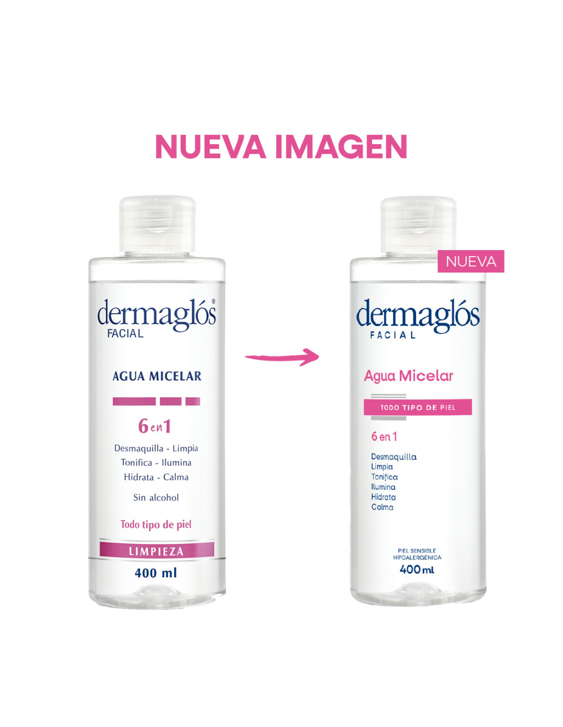 Dermaglos Facial Agua Micelar 6 en 1... Dermaglos Facial Agua Micelar 6 en 1...