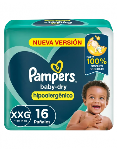 Pampers Babydry Hipoalergencio XXG x...